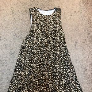 American Apparel cheetah print flared dress